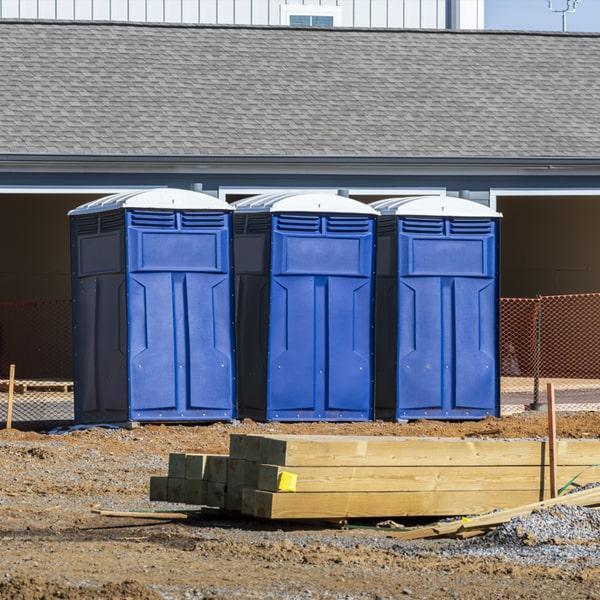 Heavy-duty construction site porta potty in Manchester, New Hampshire